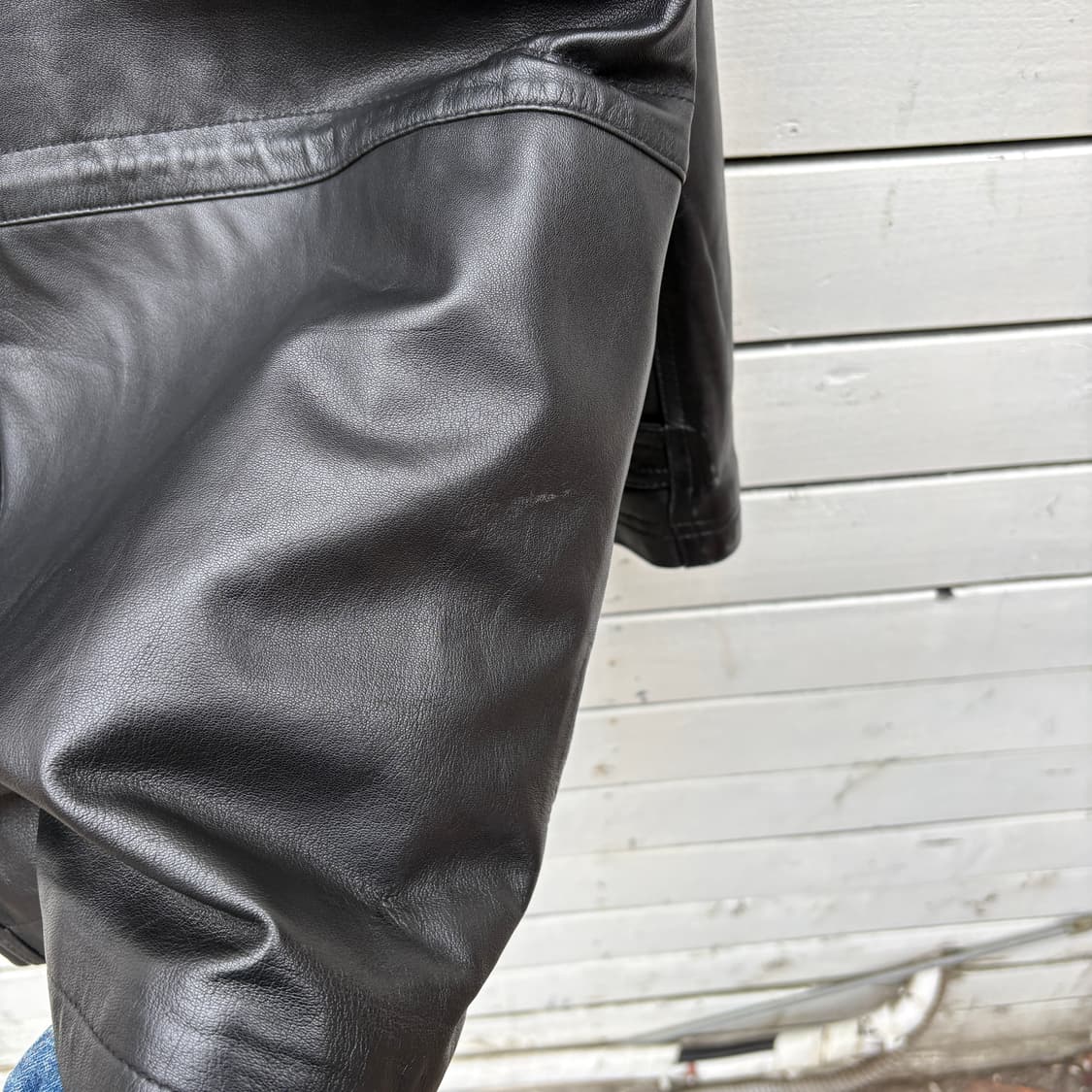 Vintage 빈티지 레더 가죽 카코트 자켓 상품이미지9