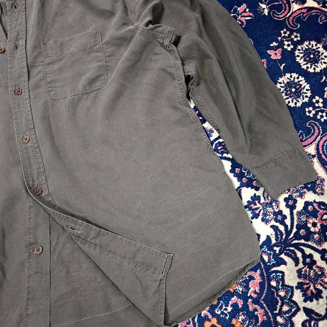 수아레 브라운 텐셀 린넨 셔츠 L size 상품이미지4