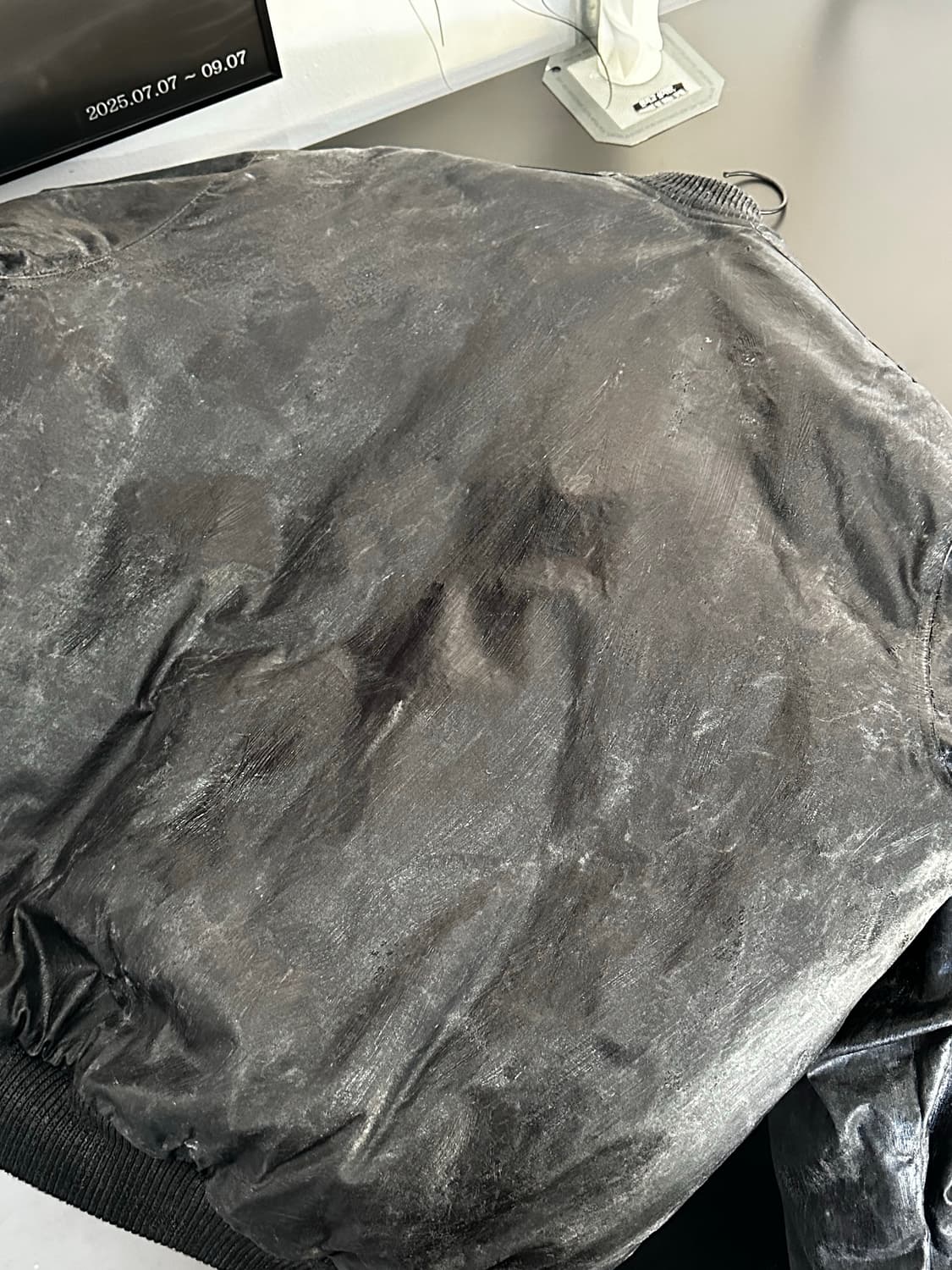 undermycar GYROS 레더 봄버 자켓 블랙 2사이즈 /새상품 상품이미지4