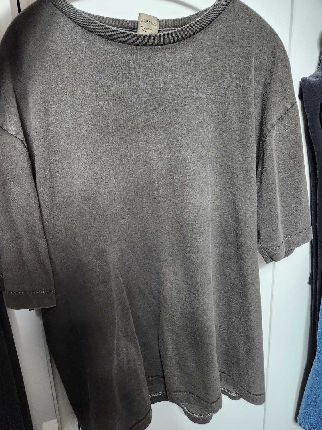 핑거프레스 No no no tee bleach black 2사이즈 상품이미지3