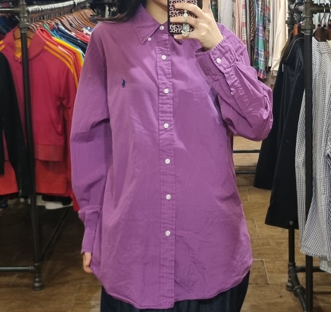 [Hi] polo 폴로 긴팔 셔츠 퍼플 상품이미지2