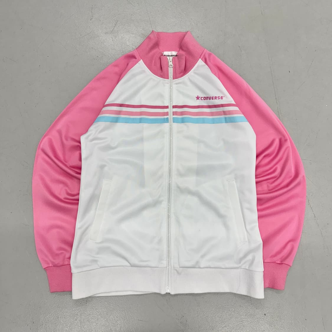 컨버스 제팬 흰핑 화이트 핑크 트랙탑 져지 상품이미지2