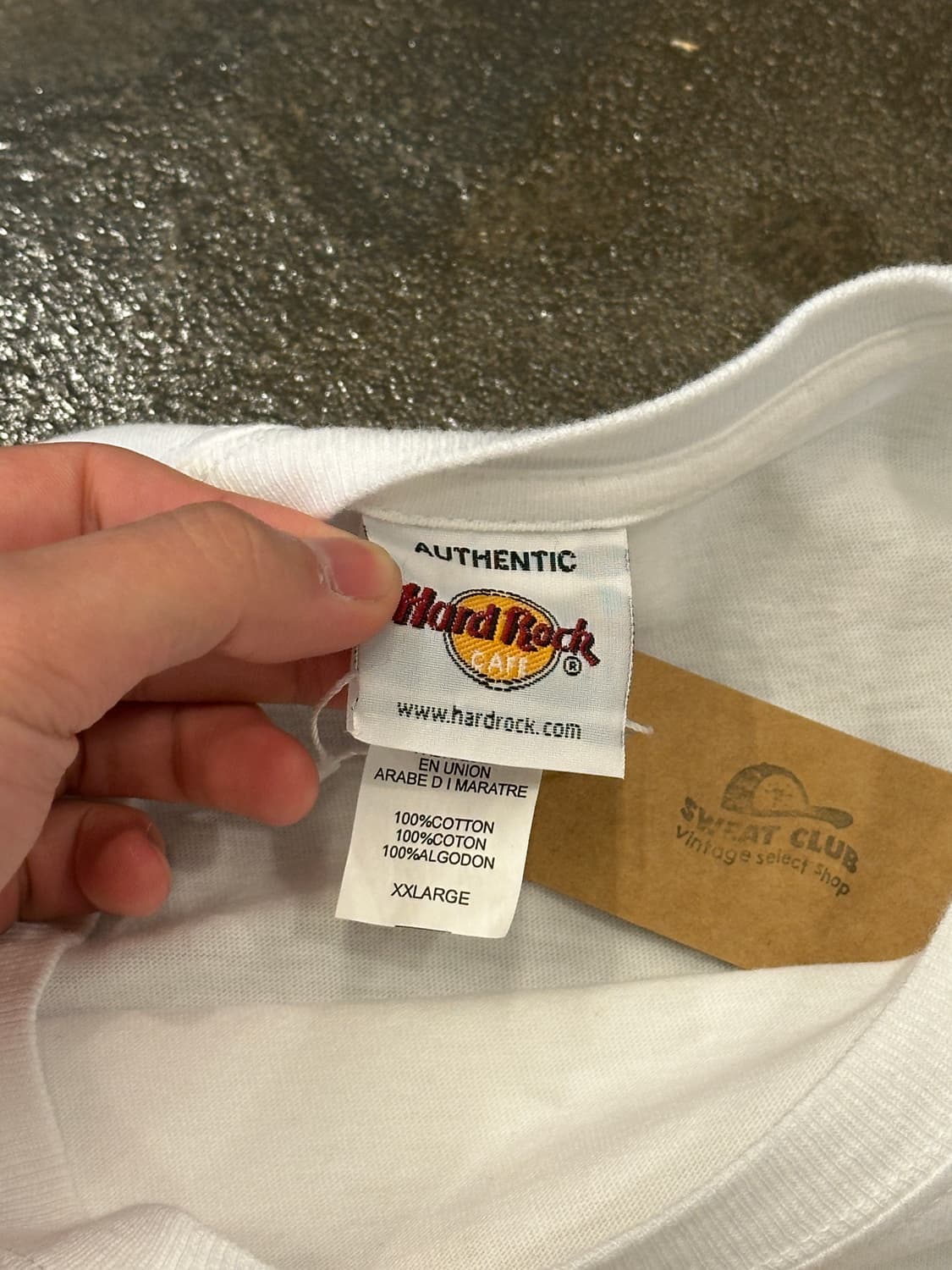 Hard Rock Cafe 하드락 카페 파리 프린팅 반팔티 XXL 상품이미지4