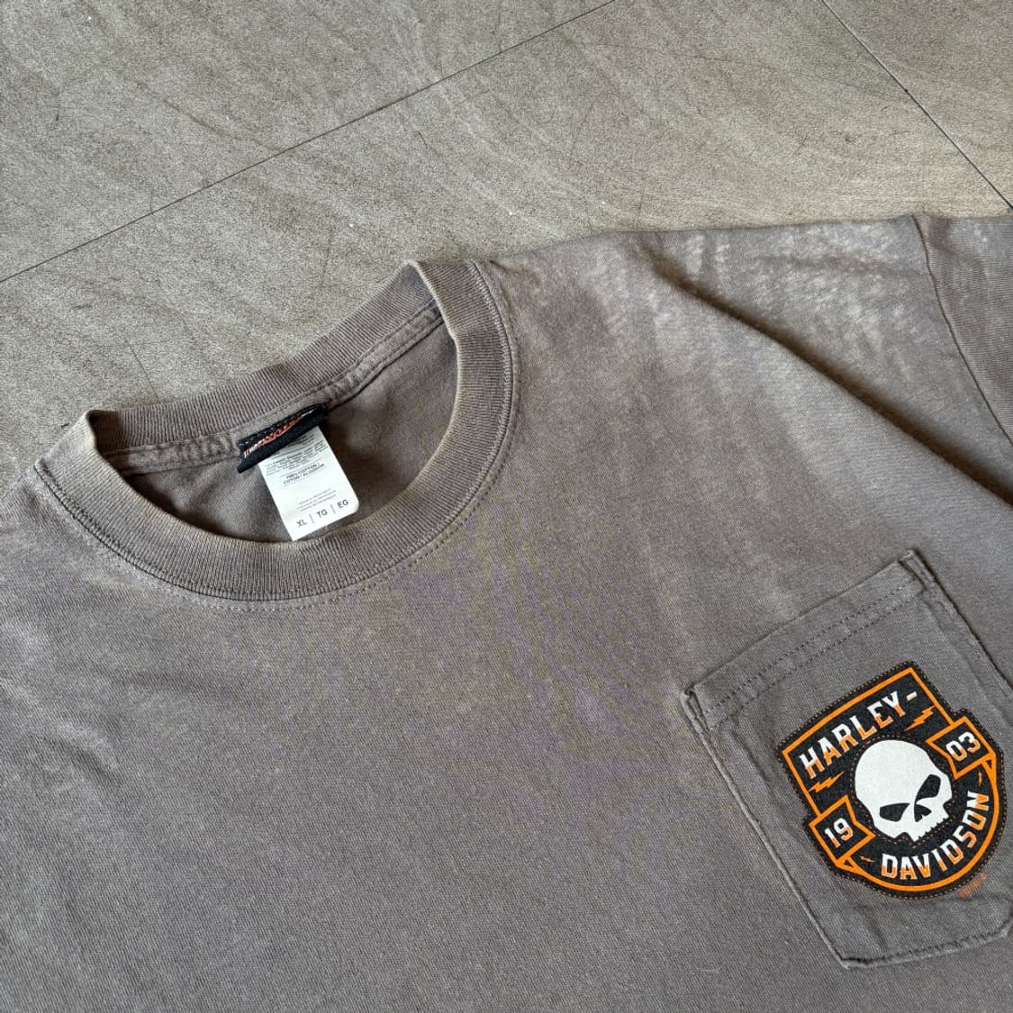 할리데이비슨 정품 페이딩 그레이 반팔 티셔츠 반팔티 상품이미지4