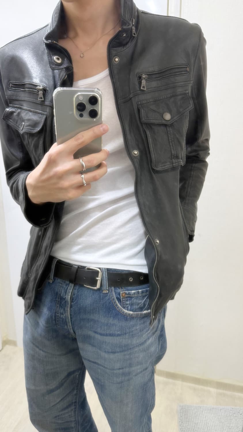 Guess lambskin leather jacket(에디맛) 상품이미지2