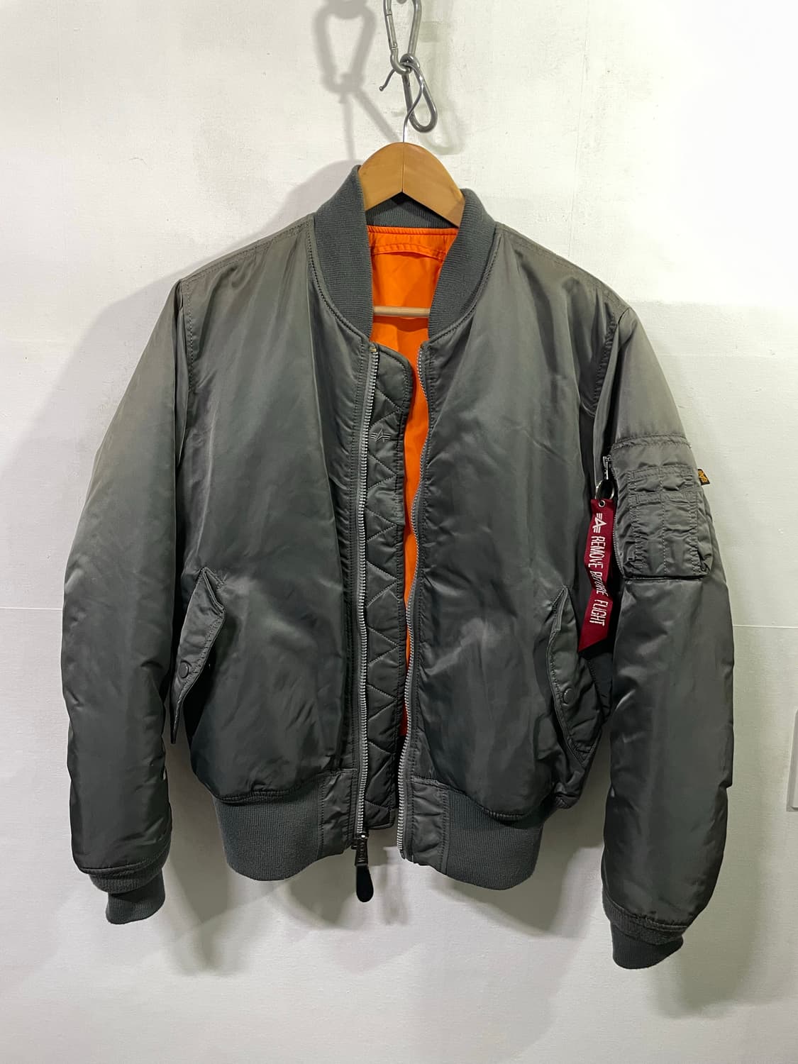 알파인더스트리 MA-1 블루종 봄버 자켓 빈티지그레이 희귀색상 상품이미지2