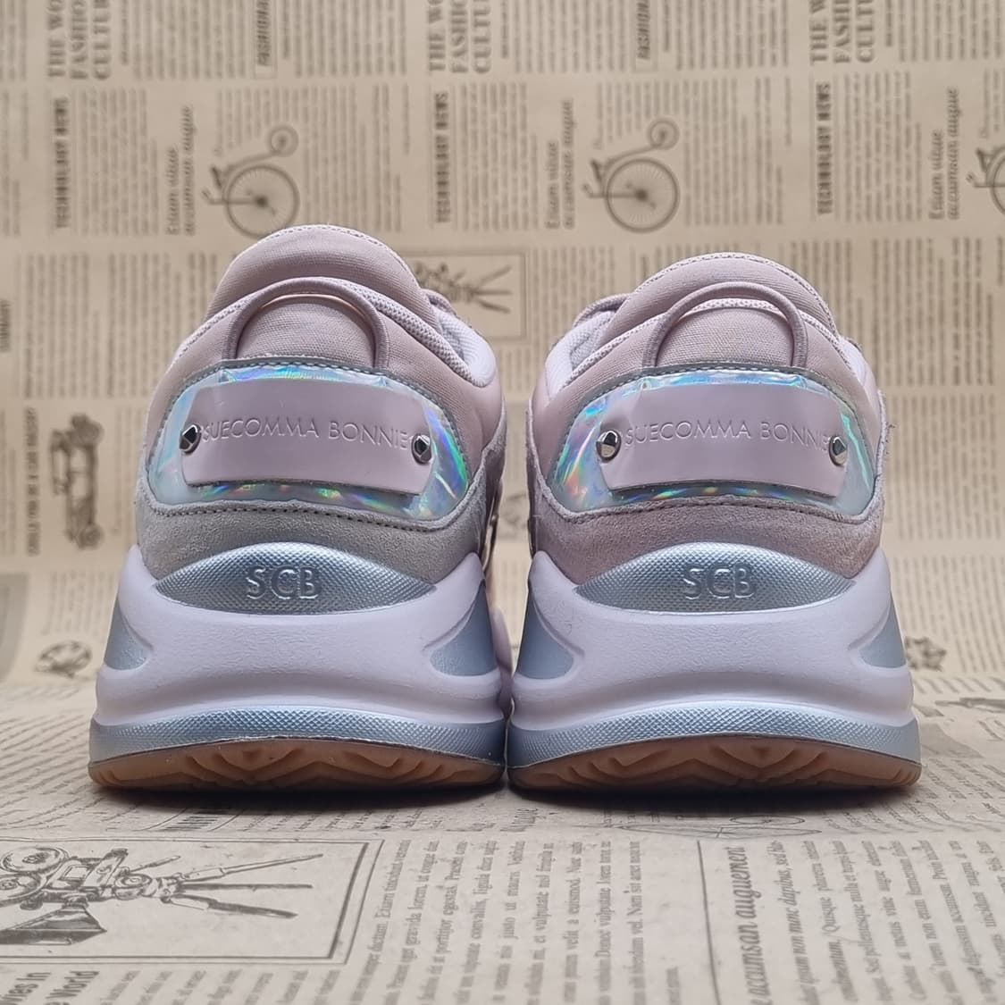 슈콤마보니 핑크 여성운동화235 굽5 상품이미지4