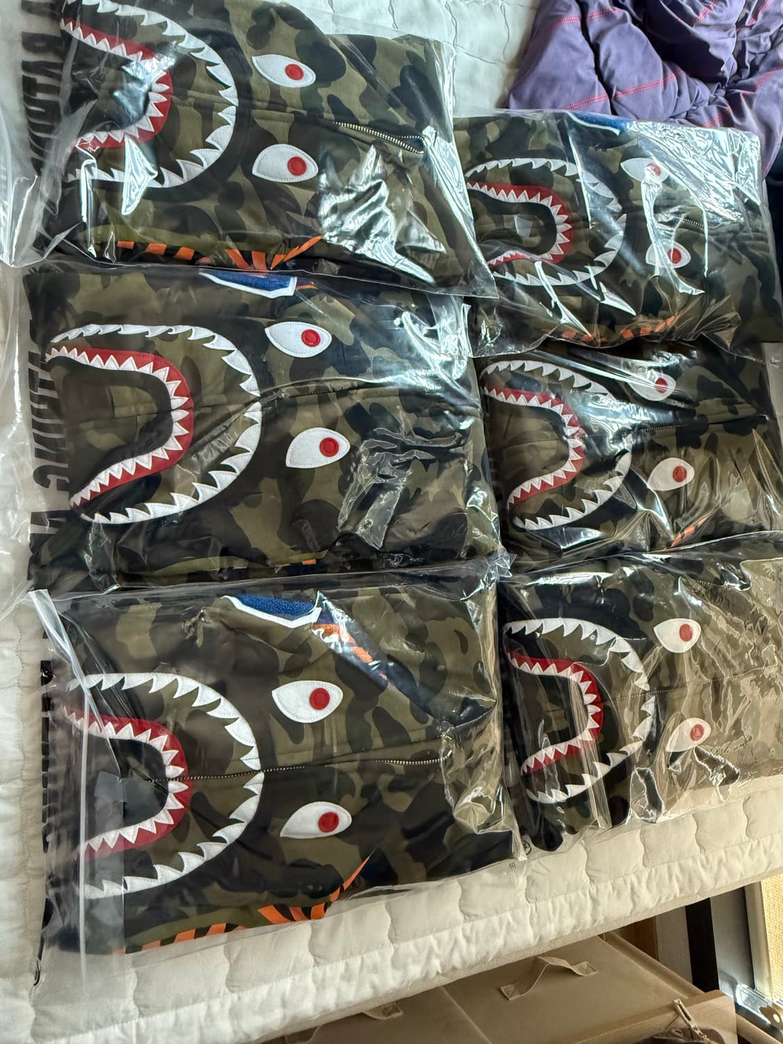 베이프 샤크후드 녹계 l,xl 상품이미지1
