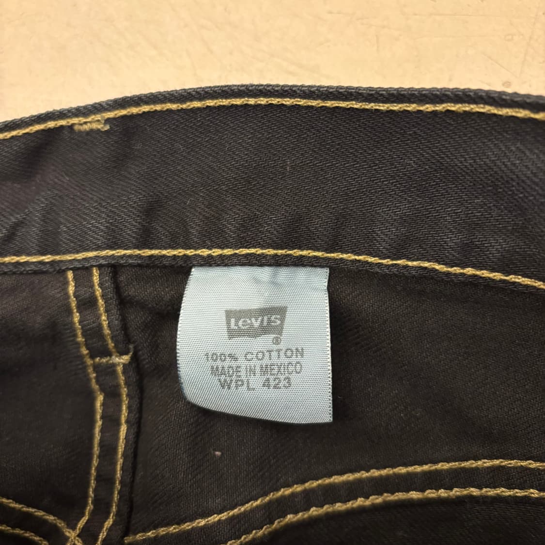 리바이스 501 흑청 데님 팬츠 상품이미지4