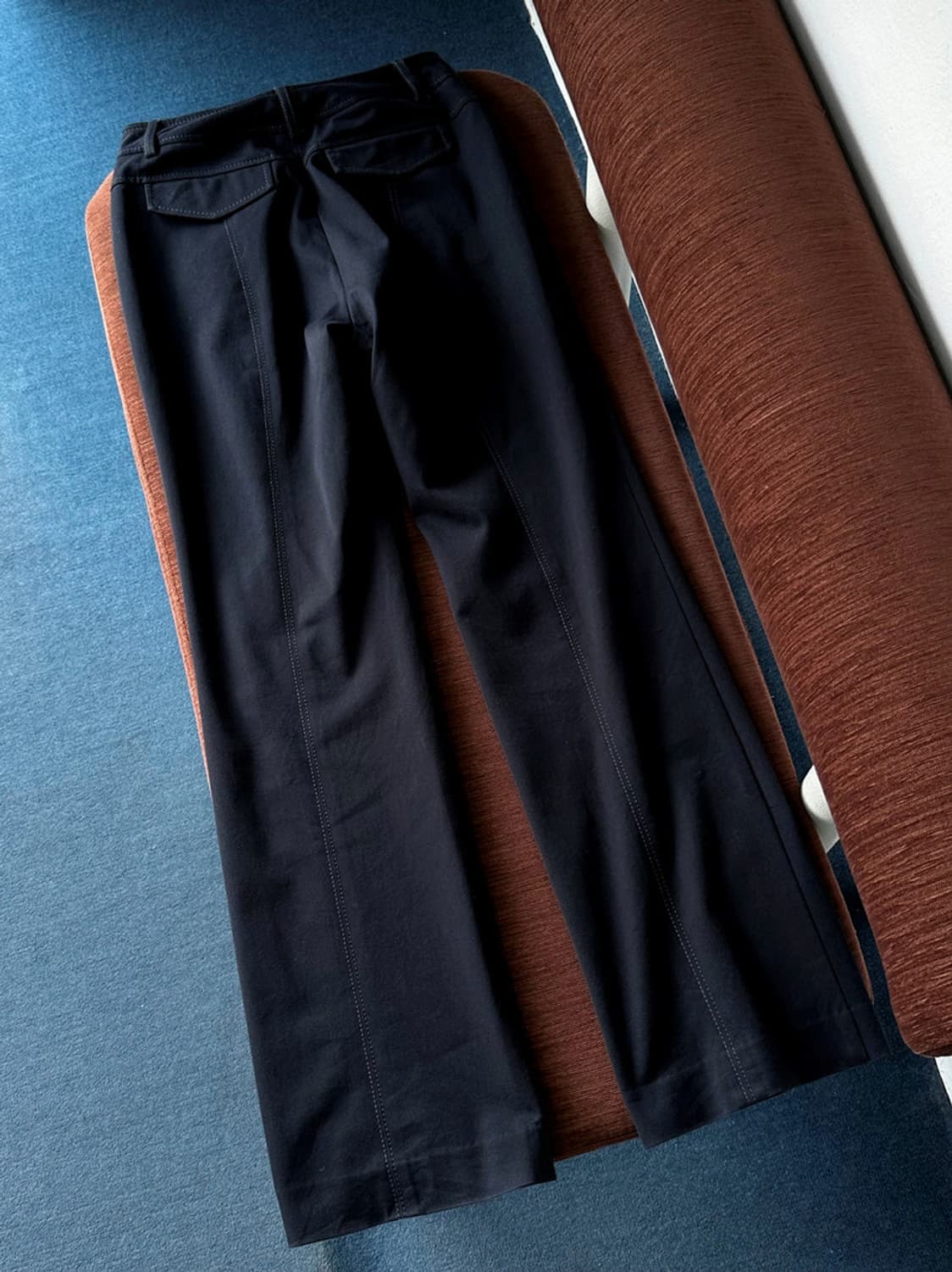 Cotton poly stretched panel trousers 상품이미지5