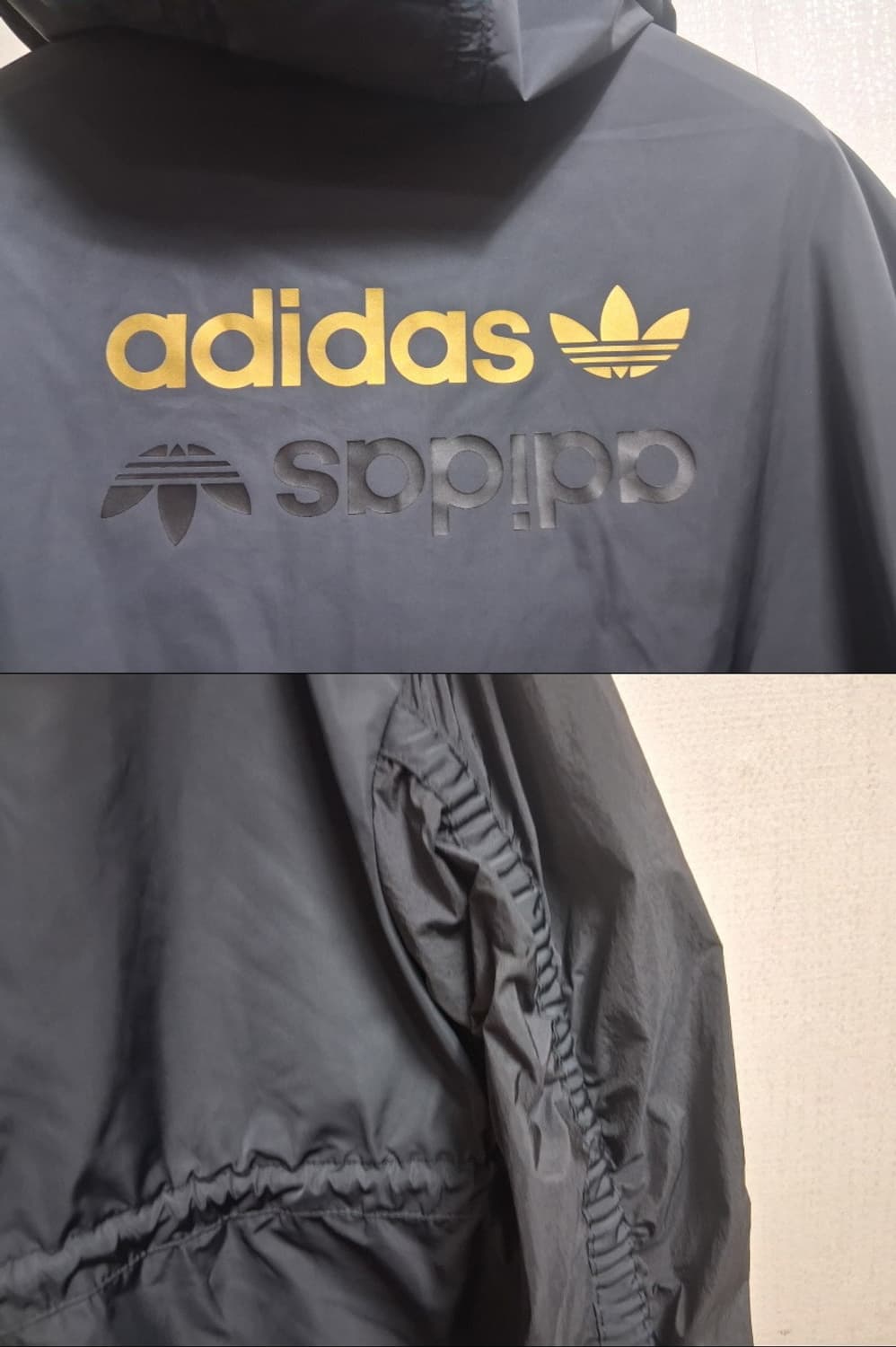 아디다스  윈더브레이커 롱점퍼 블랙 여성 5566 루즈핏 
 상품이미지5