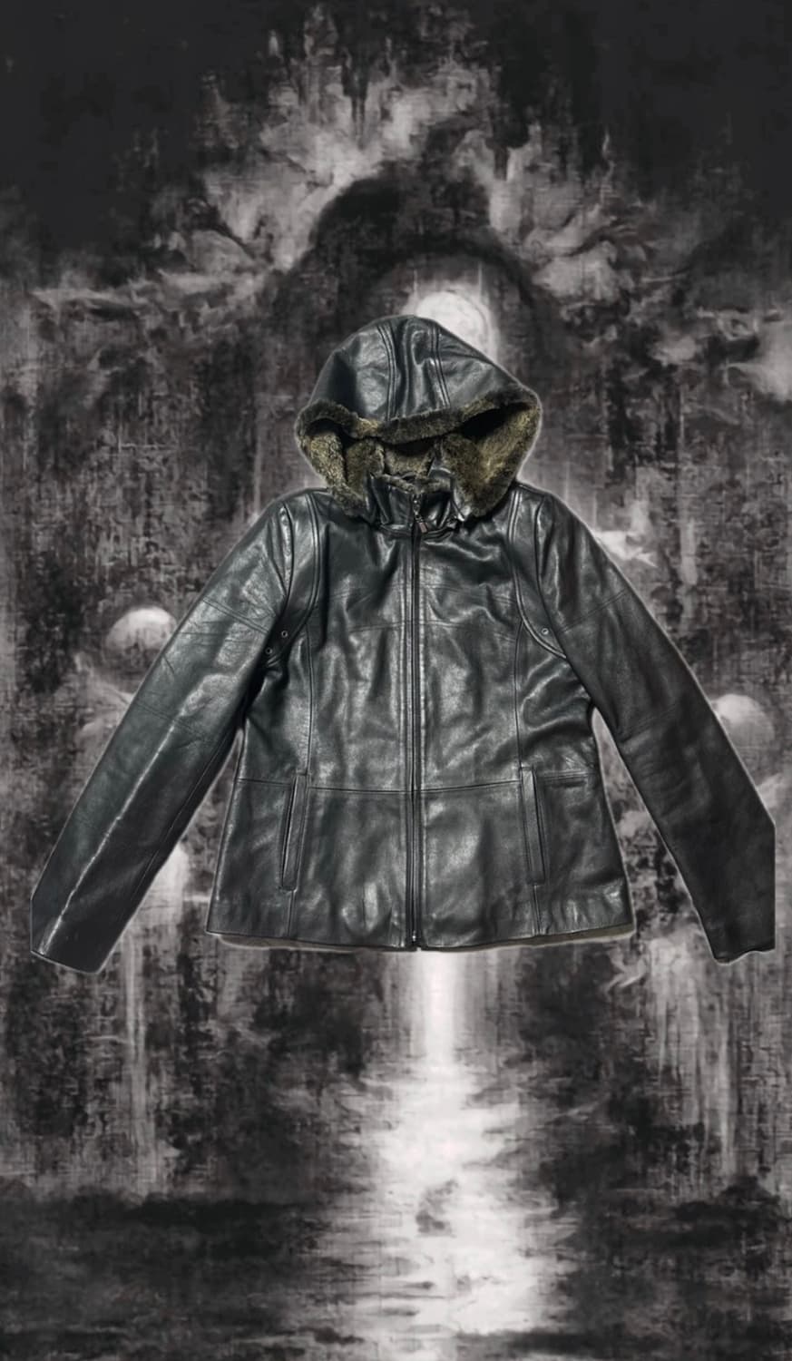 Fashion&style 퍼 레더 자켓 상품이미지1