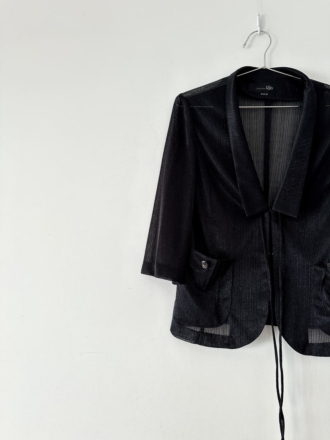 Sheer classic strape glitter blouse  상품이미지2