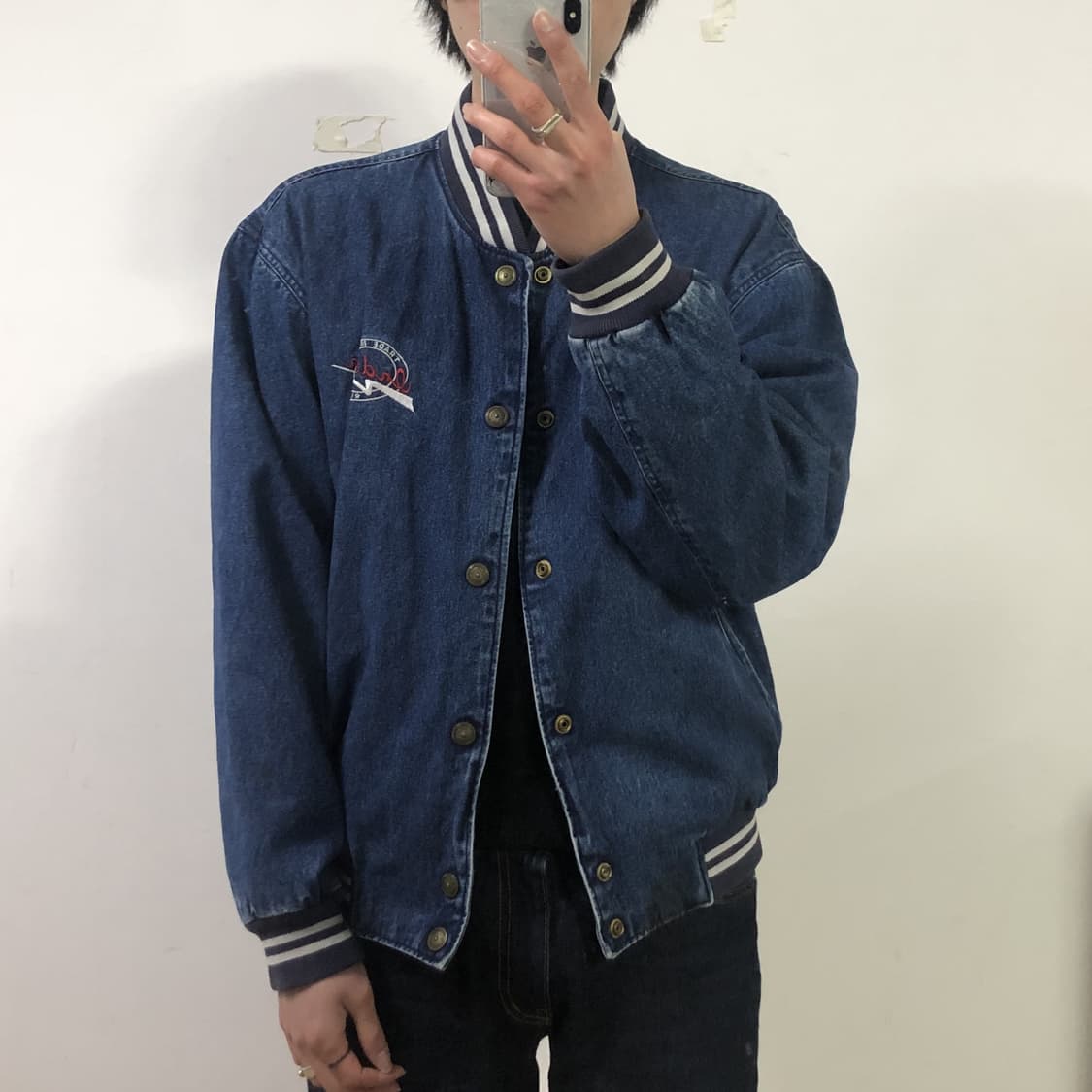 빈티지 데님 봄버자켓  상품이미지3