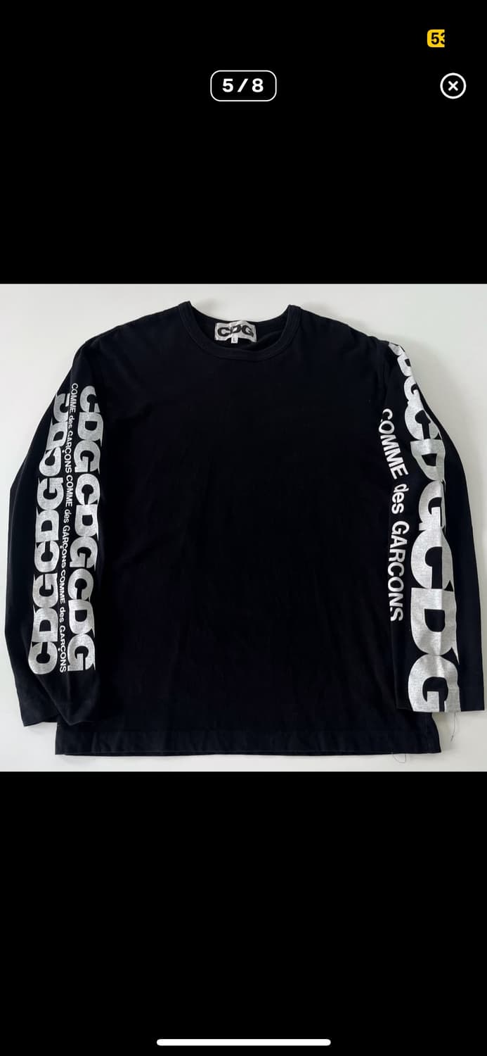 꼼데가르송 롱 슬리브 블랙 상품이미지1