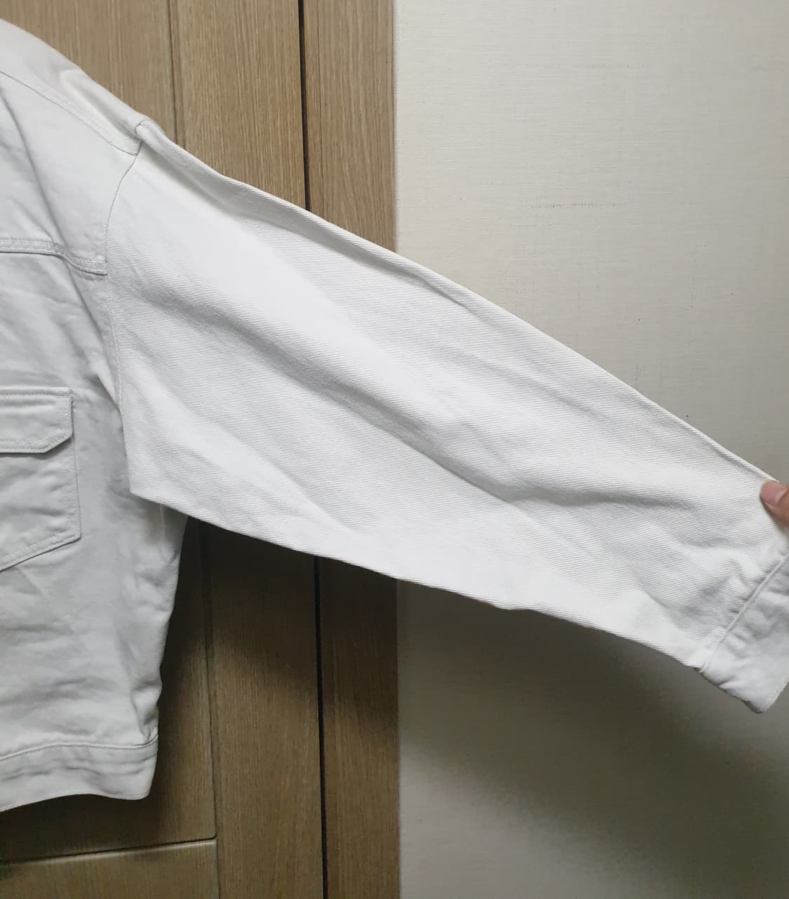 아더피츠 오버핏 트러커 데님 자켓 크림 (XXL) 상품이미지4