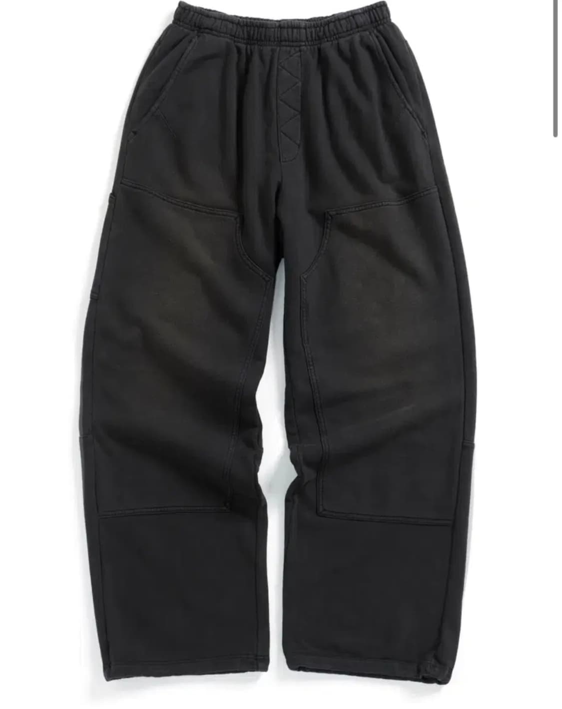 해칭룸 vtg Double Knee Sweat Pants - 블랙 2 상품이미지1