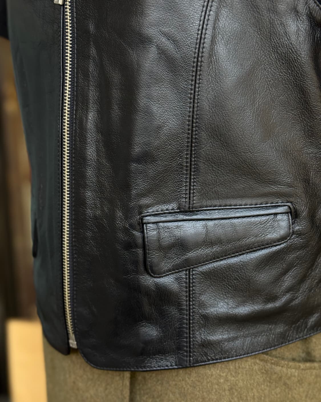 90-00‘s 아이웨이 카우하이드 베스트 XL 상품이미지9