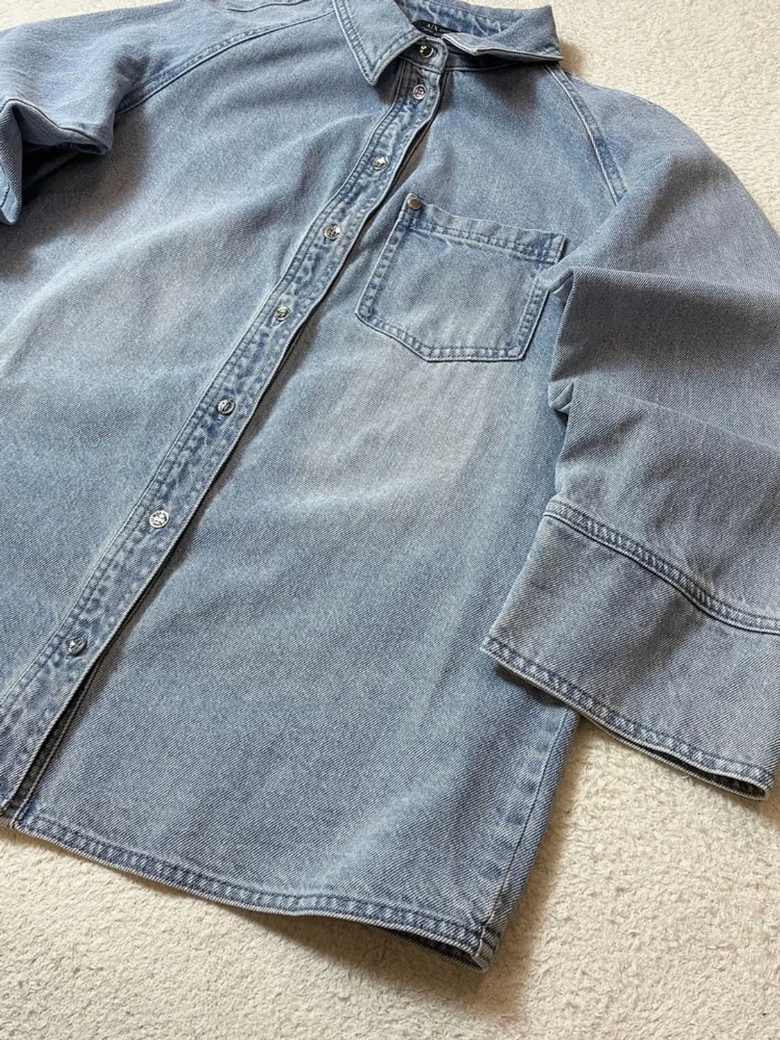 아르마니 익스체인지 커프스 디테일 데님 셔츠 PN6847 상품이미지3