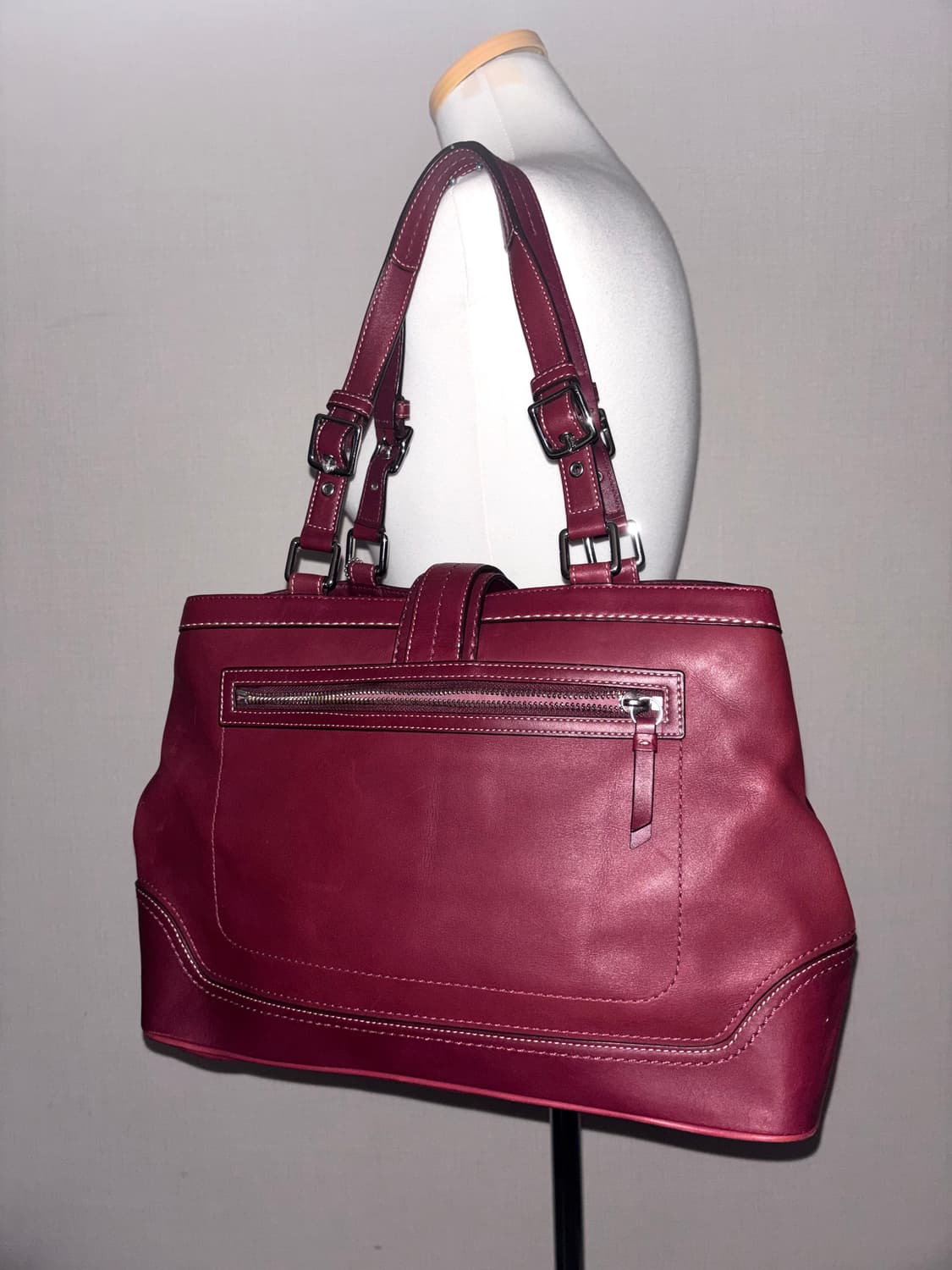 Coach vintage burgundy bag 상품이미지2