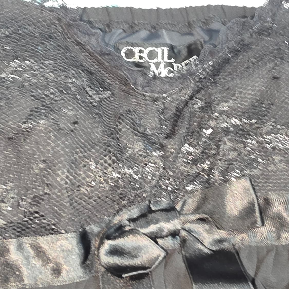 세실맥비 일본빈티지)오네갸루st 대장 y2k 레이스 리본 쉬폰 슬리브리스 상품이미지2