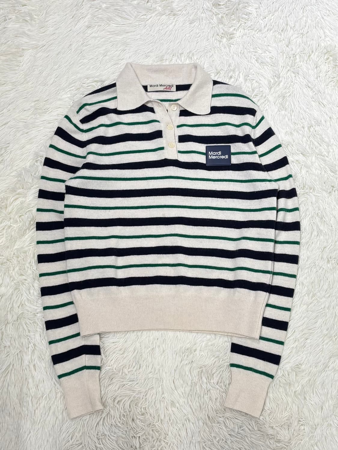 마르디 스트라이프 카라 니트 상품이미지3