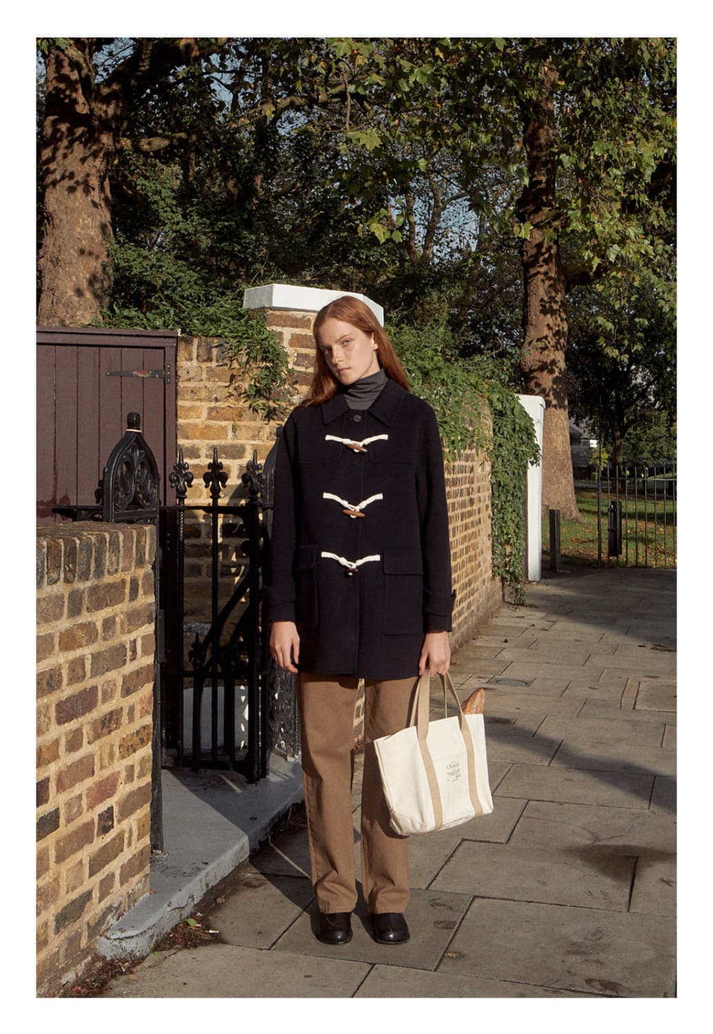 유라고 더플 핸드메이드 울코트 네이비 상품이미지1