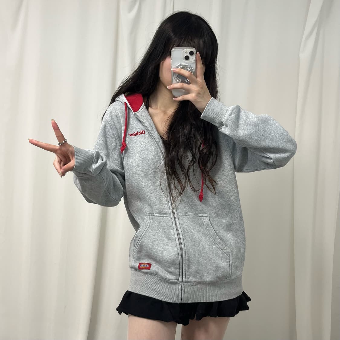 Dickies gray hood zip-up 상품이미지2