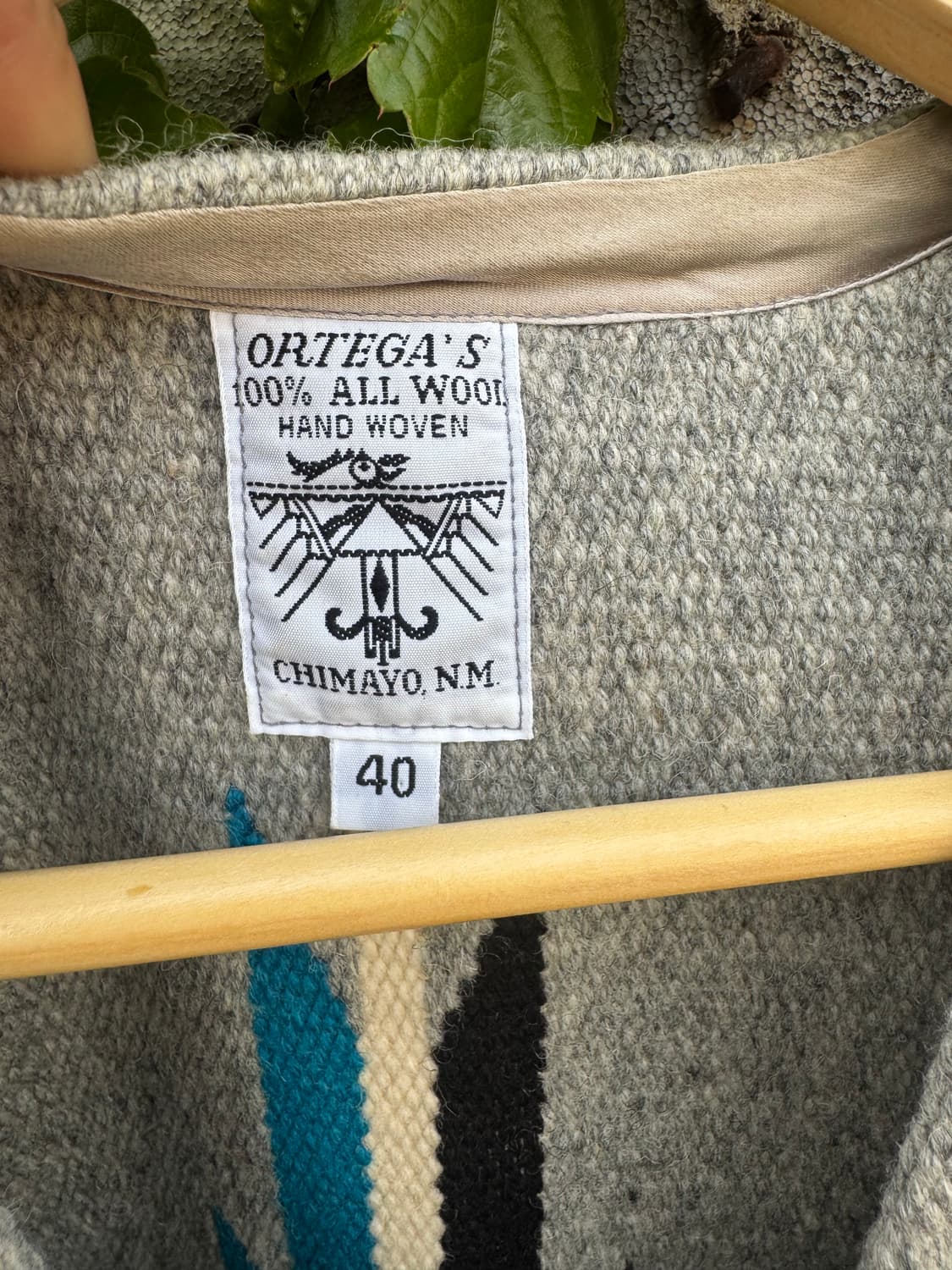 오르테가 핸드 우븐 울 네이티브 아메리칸 웨스턴 치마요 베스트 조끼 상품이미지6