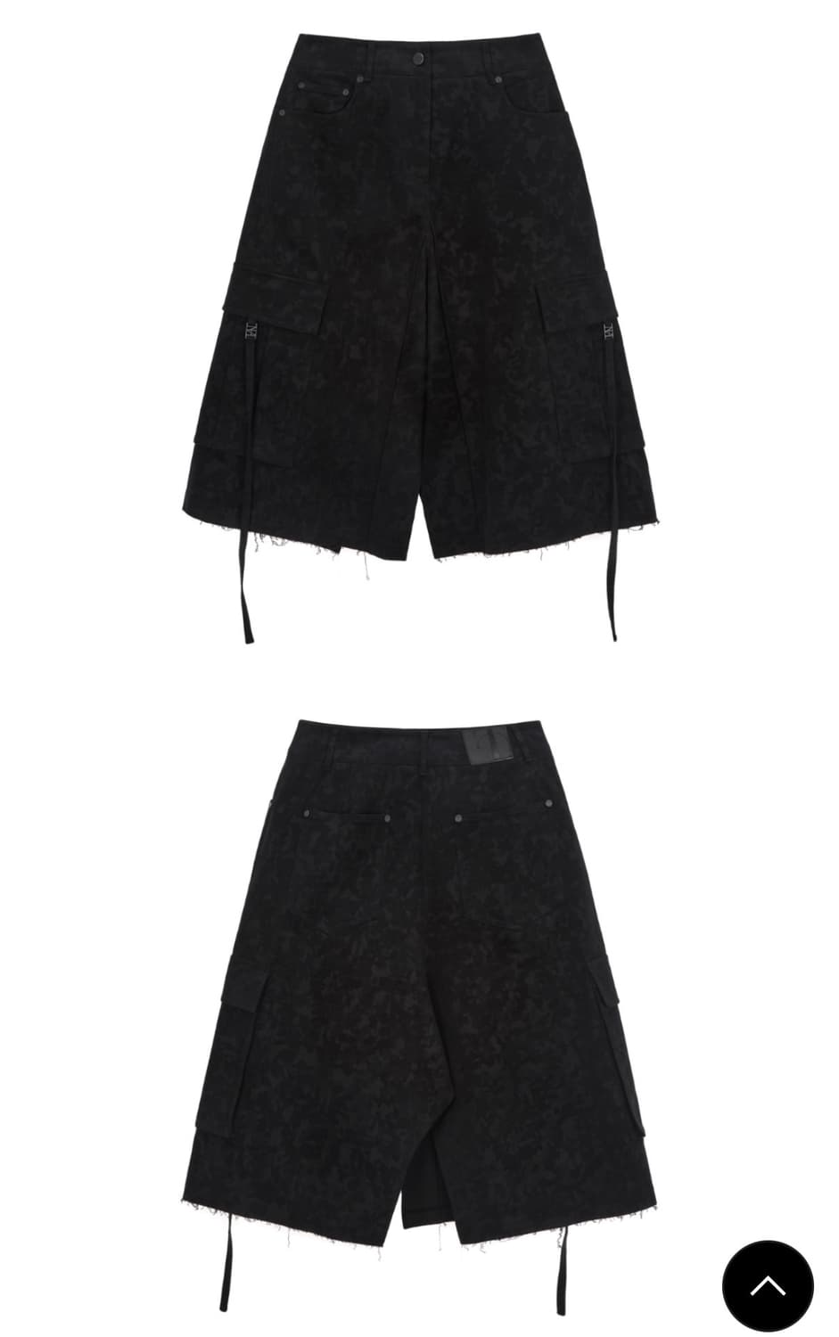 트리밍버드 Camo Bermuda Cargo Skirt 블랙  상품이미지3