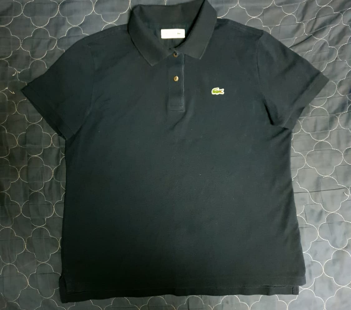 라코스테 26ss 우먼 레귤러핏 크롭 카라티 네이비 (M) PF7839 상품이미지2