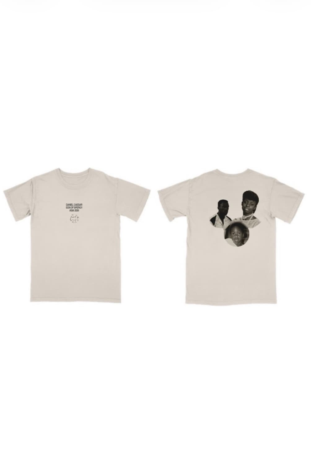 다니엘시저 굿즈 티셔츠 (L) 베이지 SOS MULTI PHOTO TEE 상품이미지1