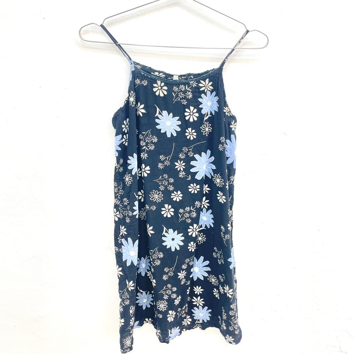 Dark navy flower sleeveless dress 상품이미지1