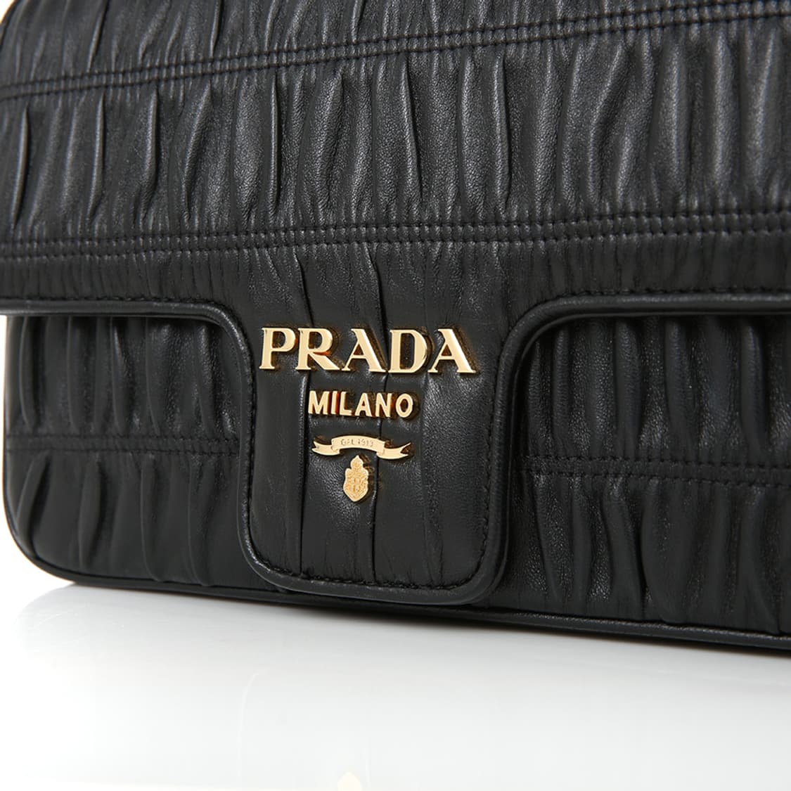 프라다 나파 고프레 체인 숄더백 블랙 플랩 크로스 1BD235 상품이미지9