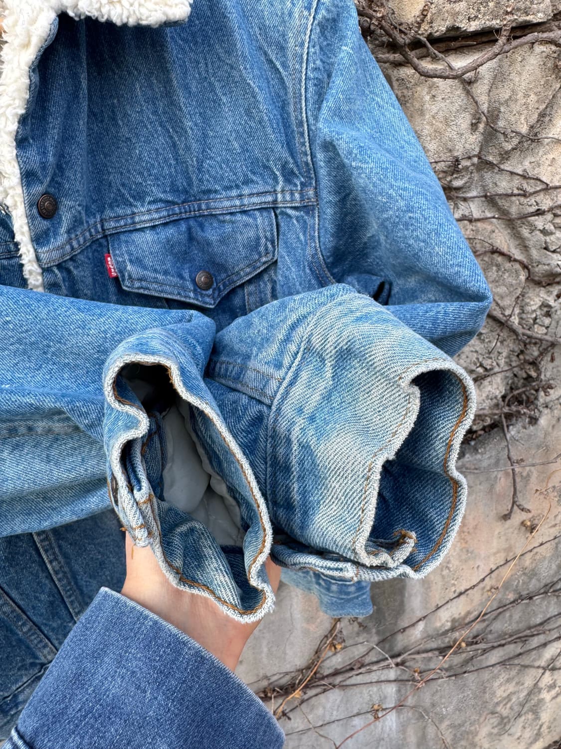 70s 리바이스 빈티지 레드탭 쉐르파 웨스턴 데님 트러커 자켓 상품이미지6