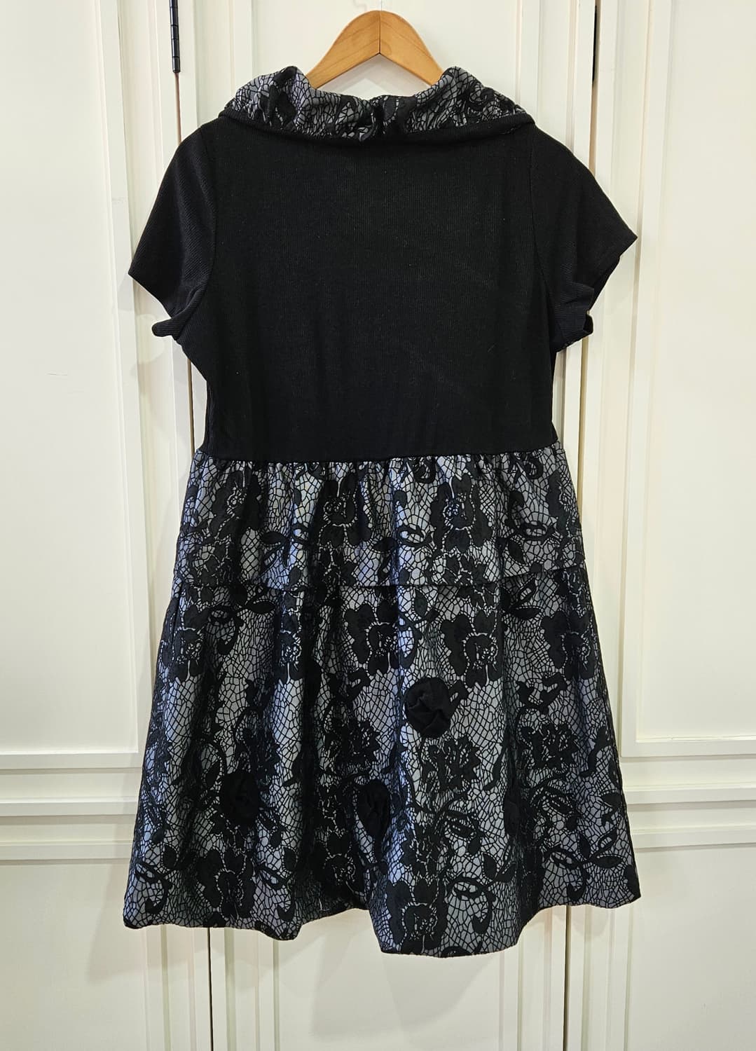 블랙 레이스 벌룬 원피스 상품이미지4