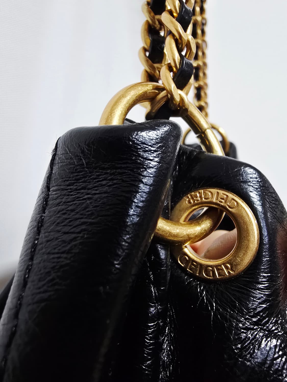 GEIGER 블랙 퀼팅 체인 숄더백 상품이미지4