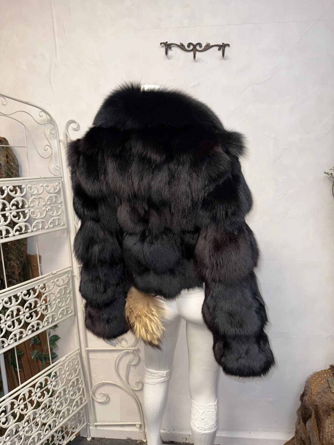 Black fox fur short jacket  상품이미지6