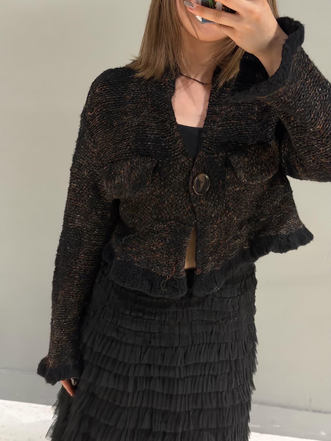 pocket detail texture point cardigan 상품이미지5