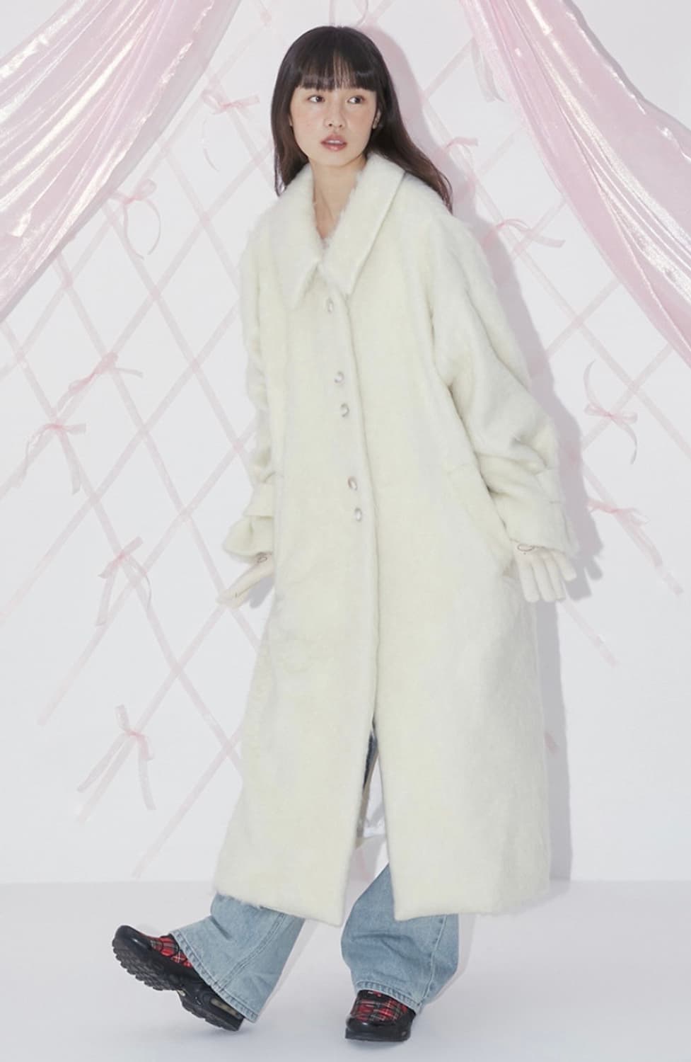 마가린핑거스 헤어리 울 코트 (아이보리) 상품이미지1