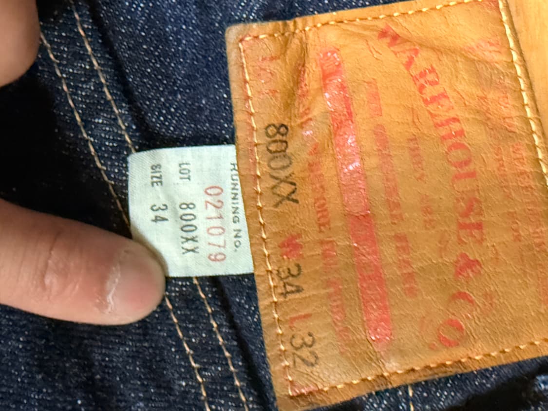 웨어하우스 Lot 800xx 34사이즈 새상품 상품이미지3