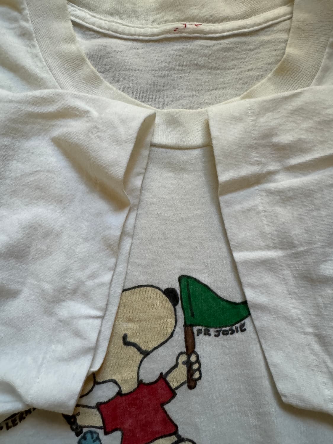 80s 스누피 핸드페인팅 티셔츠 상품이미지4