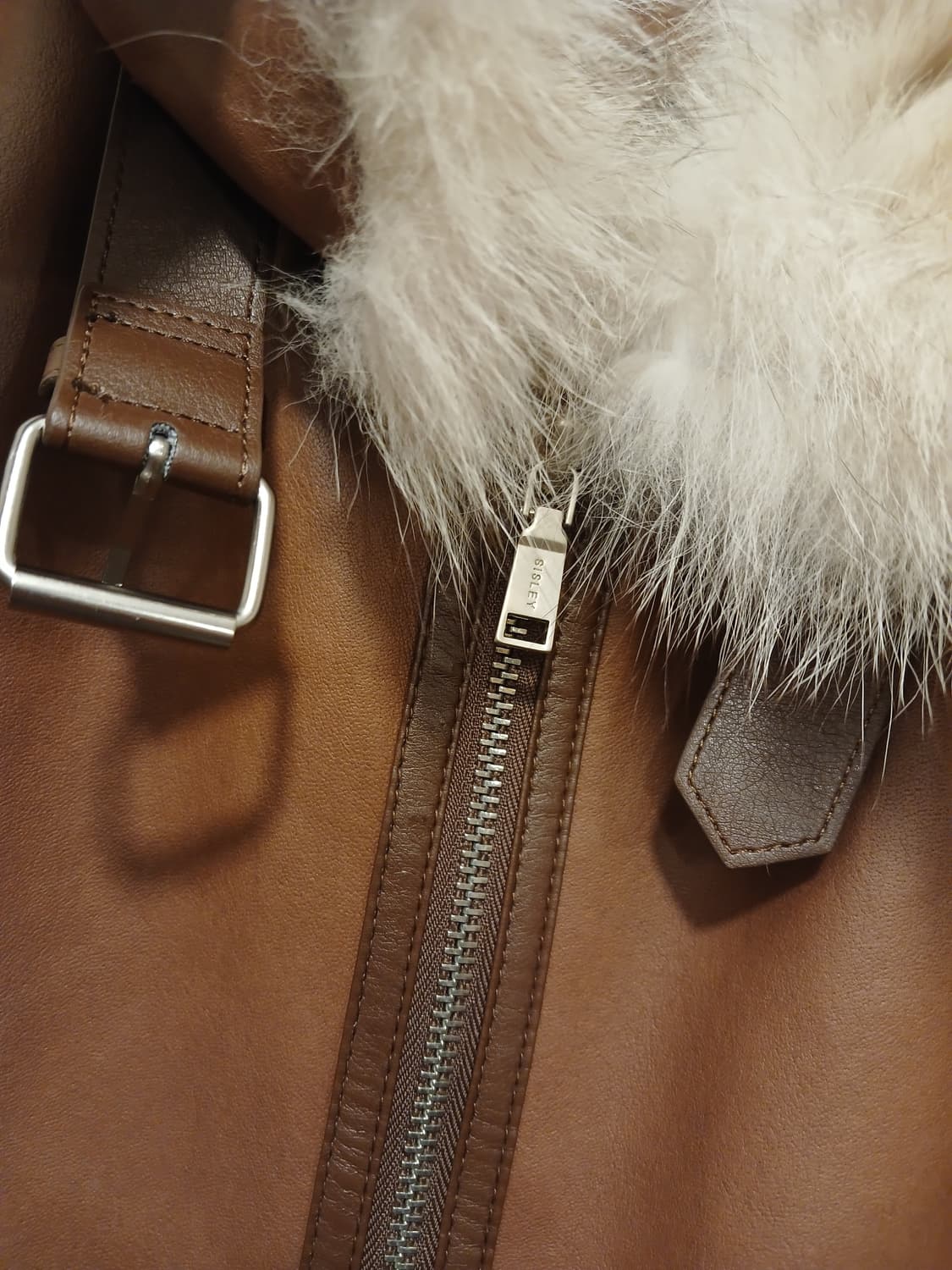 시슬리 정품 여성 합성가죽 소재 100% 롱 코트 42 사이즈 상품이미지8