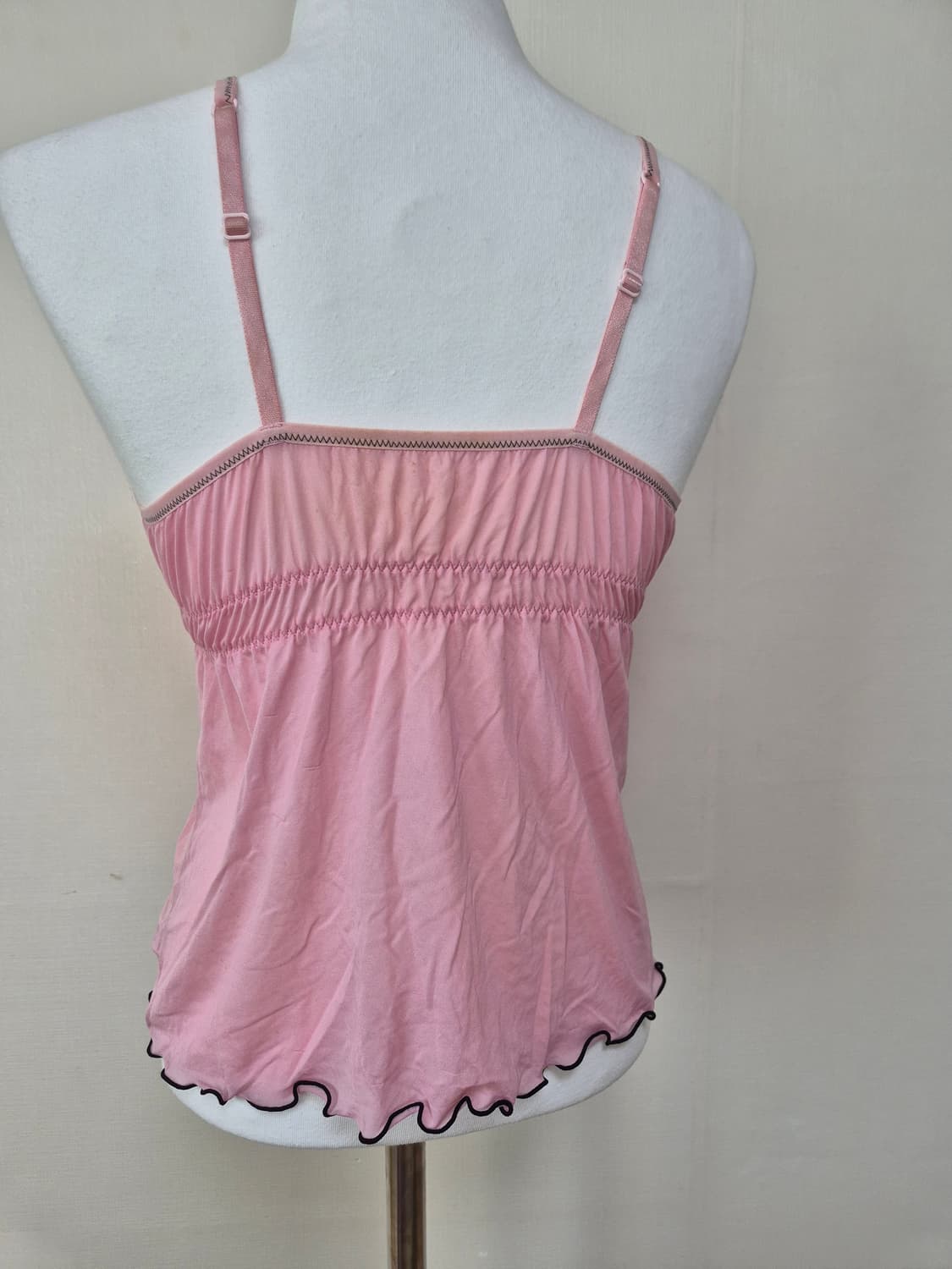 Y2k 핑크 슬리브리스 상품이미지2