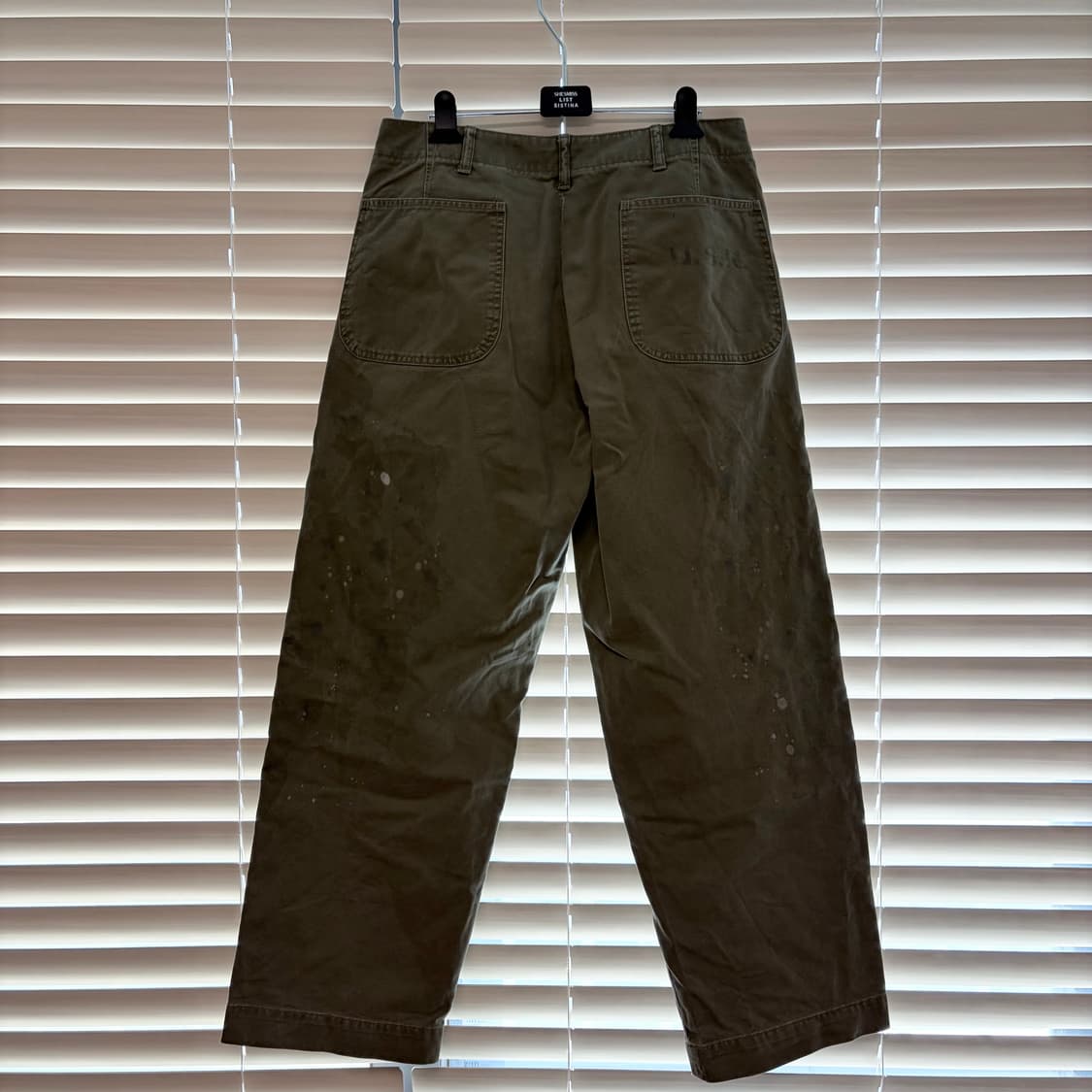 바우와우 Bowwow USN N-3 트윌 페인트 워싱 치노 팬츠 바지 L 상품이미지4