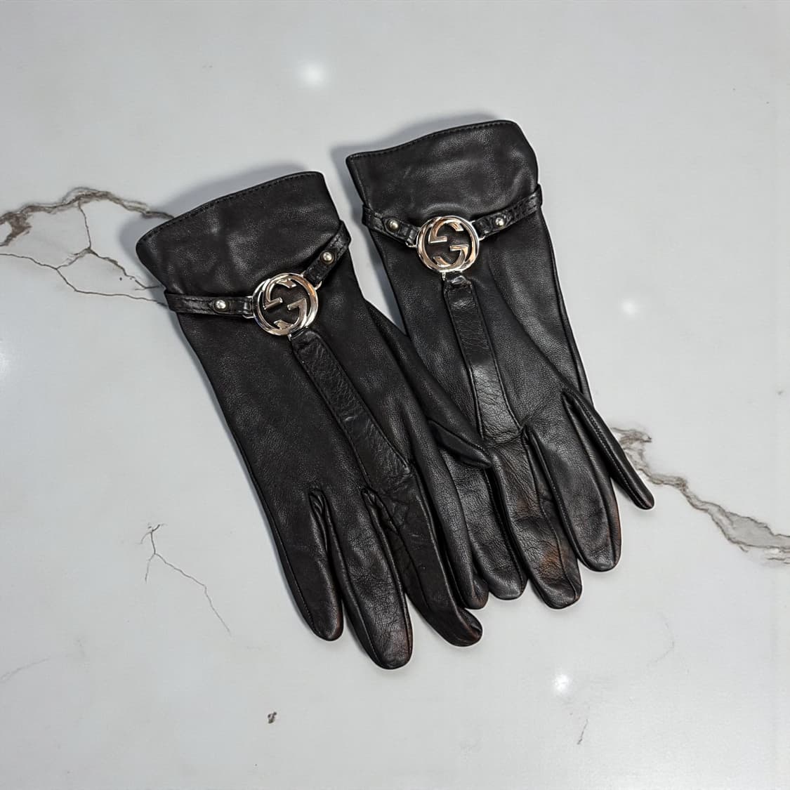 구찌 03AW 램스킨 메탈로고 장갑 글러브 상품이미지4