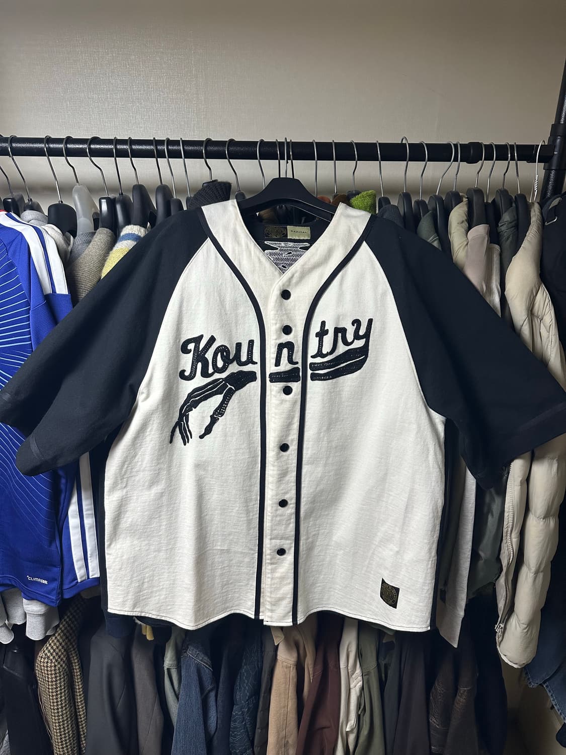 캐피탈 베이스볼 본 셔츠 키나리 블랙 상품이미지2