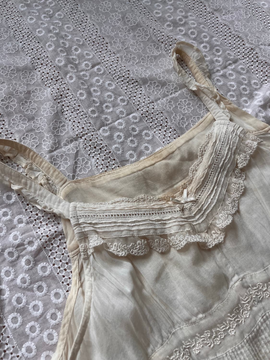 Denim vest + Cream sleeveless 상품이미지4