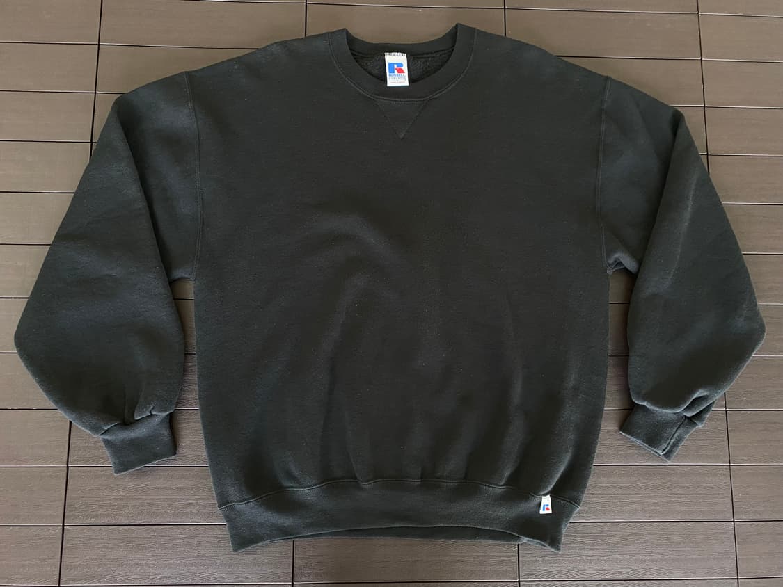 (L) 90s 빈티지 러셀 스웻셔츠 블랙 상품이미지1