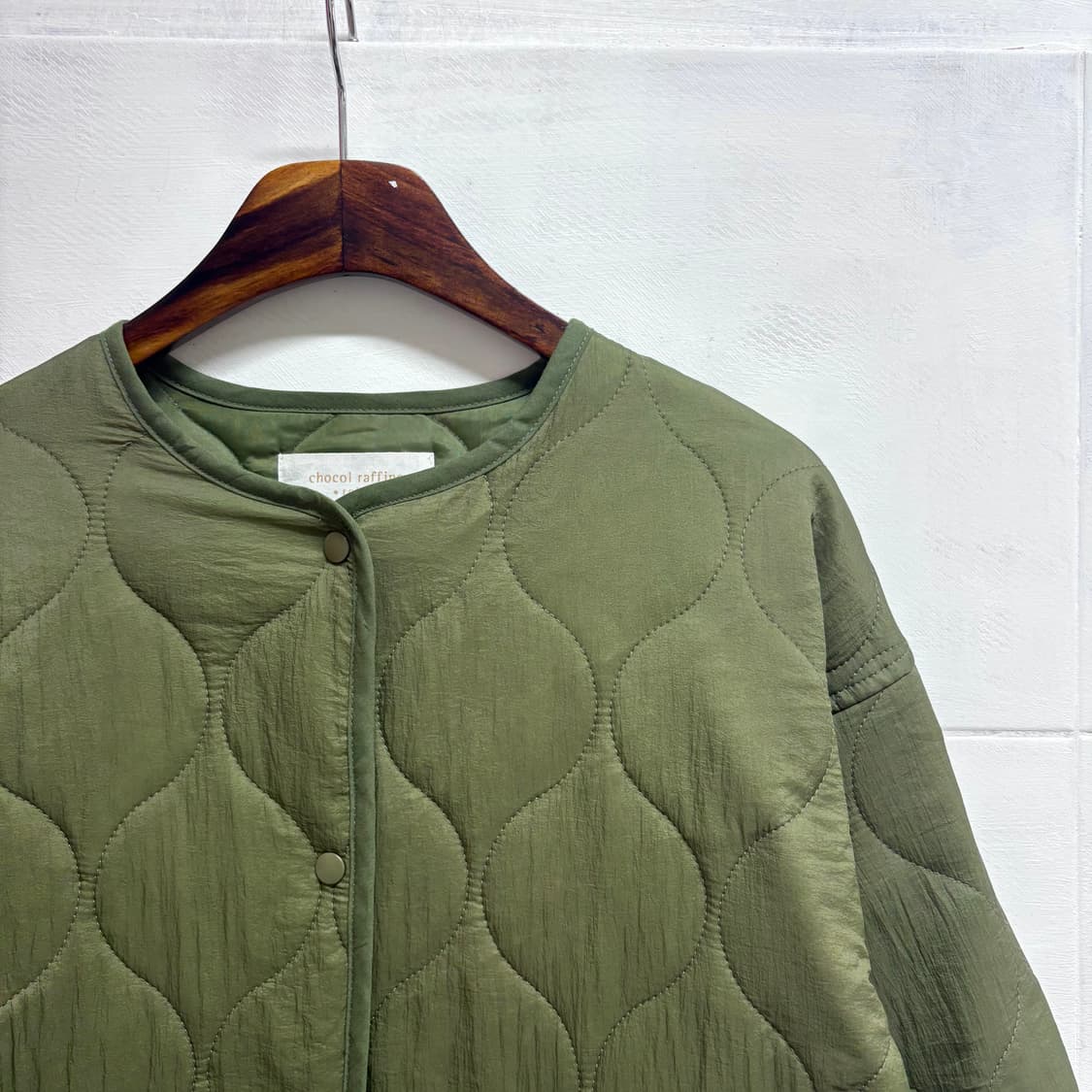 Chocol raffine 카키 퀼팅 점퍼 자켓 (JPN) 상품이미지2